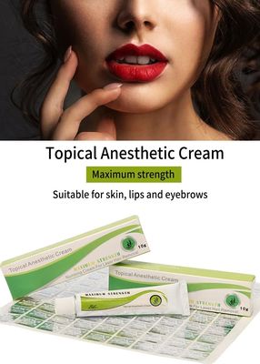Crema anestésica para tatuajes de 10 g para alivio del dolor durante 3-4 horas con un grosor de 2-3 mm y aplicación de 50-60 minutos