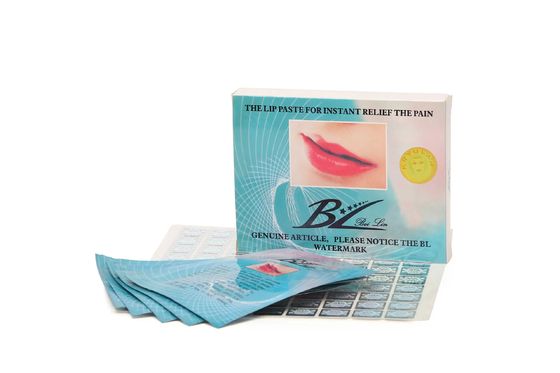 12 Parches/Caja Parche Adormecedor para Labios No Desechable con Efecto Real para Alivio del Dolor y Adormecimiento Rápido