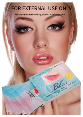 12 Parches/Caja Parche Adormecedor para Labios No Desechable con Efecto Real para Alivio del Dolor y Adormecimiento Rápido