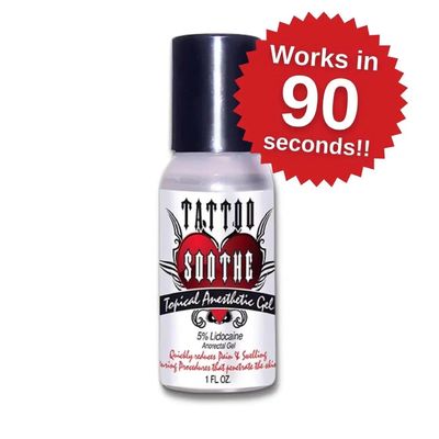 Gel adormecedor de tatuajes de acción rápida con 2% de lidocaína y 1.5% de tetracaína para aliviar el dolor en 1.2oz/unidad