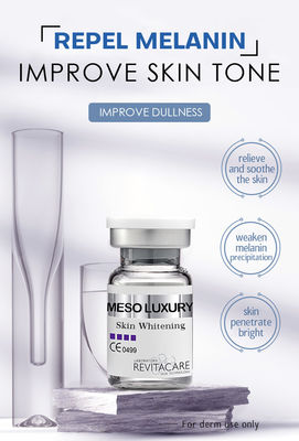 Solución de mesoterapia Exosoma Pluma dérmica Sero blanqueador de la piel Conjunto MESO Luxury Formulado en Francia