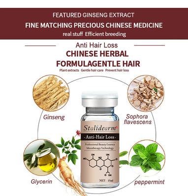 suero natural Microneedling del crecimiento del pelo de pelo 10ml de la pérdida del suero del ingrediente anti de la planta