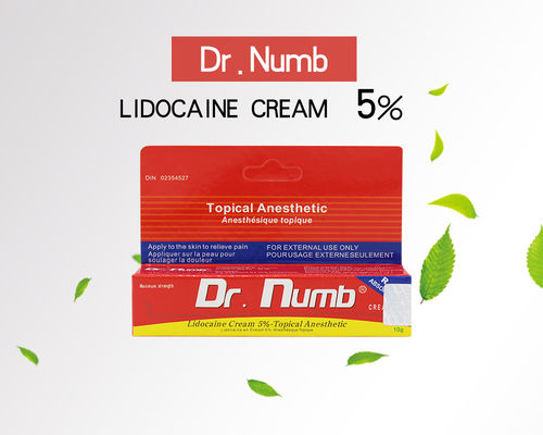 Crema que entumece tópica del maquillaje del Dr. Numb Lidocaine Cream 10g del tatuaje del dolor permanente de la parada