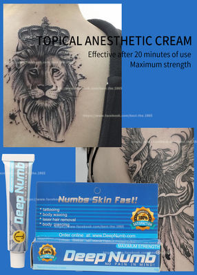 Crema Entumecedora Profunda para Tatuajes de Buena Calidad, Crema con Lidocaína de Acción Rápida