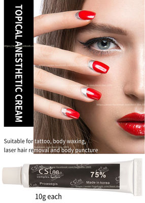 Crema que entumece tópica del tatuaje poner crema anestésico entumecido del laboratorio el 75% del CS para el tatuaje Microneedling de la ceja del labio
