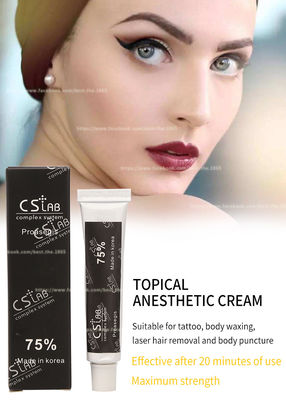 Crema que entumece tópica del tatuaje poner crema anestésico entumecido del laboratorio el 75% del CS para el tatuaje Microneedling de la ceja del labio