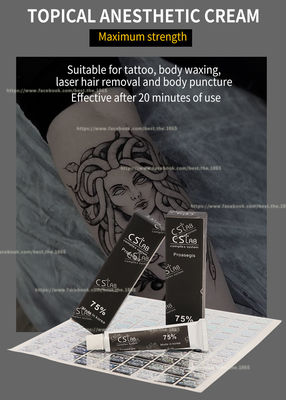 Crema que entumece tópica del tatuaje poner crema anestésico entumecido del laboratorio el 75% del CS para el tatuaje Microneedling de la ceja del labio