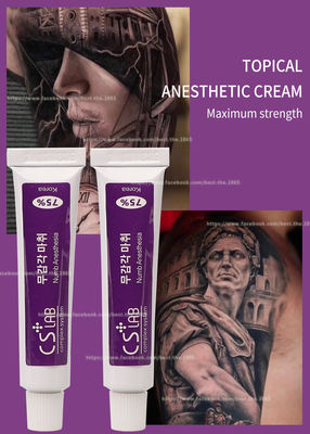 El dolor anestésico entumecido de la parada de la crema 10g del tatuaje de la ceja bate la crema permanente de Licocaine del maquillaje de CSLab el 75%