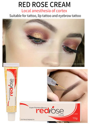 La crema que entumece de Rose Numb Anesthetic Cream 10g de la lidocaína permanente roja del maquillaje solicita 20 minutos de entumecido por 5-6 horas