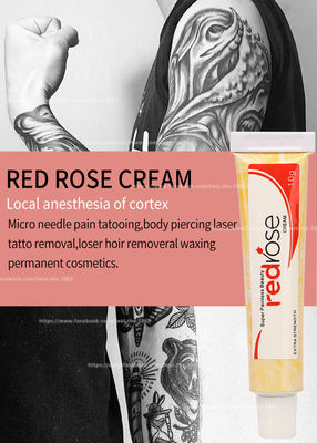 La crema que entumece de Rose Numb Anesthetic Cream 10g de la lidocaína permanente roja del maquillaje solicita 20 minutos de entumecido por 5-6 horas