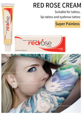 La crema que entumece de Rose Numb Anesthetic Cream 10g de la lidocaína permanente roja del maquillaje solicita 20 minutos de entumecido por 5-6 horas