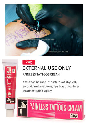 Alivio anestésico poner crema sin dolor del dolor del tubo de la crema 10g 20g 30g del tatuaje que entumece