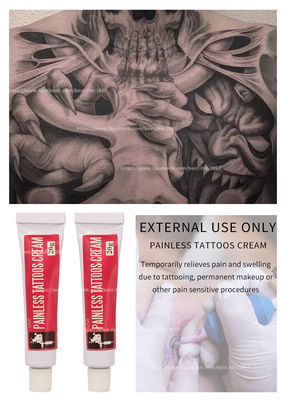 Alivio anestésico poner crema sin dolor del dolor del tubo de la crema 10g 20g 30g del tatuaje que entumece