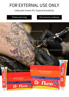 Crema anestésica entumecida no aceitosa de la lidocaína del Dr. Numb 30g de la crema para el retiro del pelo del laser del tatuaje de la ceja del labio
