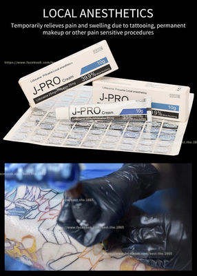 Crema anestésica del favorable del tatuaje de J de Licocaine dolor poner crema entumecido de la parada 10g para encerar maquillaje permanente del tatuaje