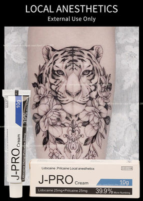 Crema anestésica del favorable del tatuaje de J de Licocaine dolor poner crema entumecido de la parada 10g para encerar maquillaje permanente del tatuaje