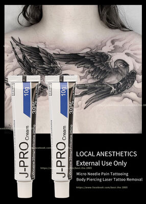 10g Crema anestésica de lidocaína para tatuajes