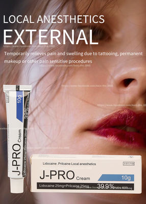 Crema anestésica del favorable del tatuaje de J de Licocaine dolor poner crema entumecido de la parada 10g para encerar maquillaje permanente del tatuaje