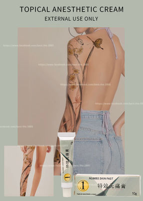 Entumece el uso externo eficaz solamente TKTX 10g del Dr. Numb 10g de la piel del maquillaje del dolor poner crema sin dolor permanente rápido de la parada