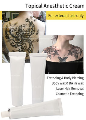 Encerar la crema tópica del tubo 30G del tatuaje de la lidocaína blanca anestésica entumecida blanca sin dolor 30g de la crema