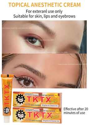 Crema que entumece amarilla original 10g Microneedling de TKTX para el retiro del pelo del laser