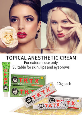 Crema que entumece amarilla original 10g Microneedling de TKTX para el retiro del pelo del laser