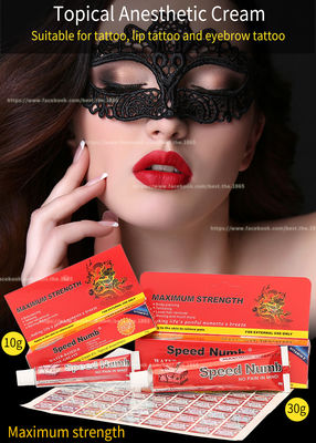 Tatuaje poner crema anestésico del cuerpo de la ceja del labio del tatuaje poner crema entumecido del tatuaje 10g 30g de la velocidad que entumece altamente eficaz