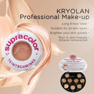 Los cosméticos eficaces de la fundación de la cara del control del aceite de Kryolan Supracolor sueltan el polvo
