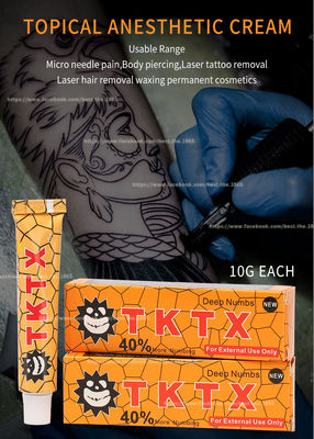 crema de detención poner crema blanca de la lidocaína del anestésico del labio de la ceja del dolor de 10g que entumece TKTX
