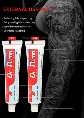 El tatuaje permanente del maquillaje del Dr. Numb 30g entumece la crema sin dolor poner crema de la lidocaína que el precio al por mayor #45 se gelifica al TATTOOIST de 30ml TKTX