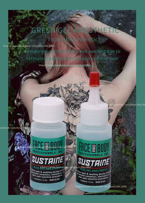 Alergia anti del color verde del establo del gel del tatuaje anestésico de Sustaine que entumece