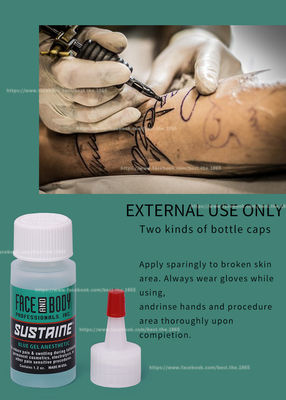 Gel de adormecimiento original de sustento verde anti-alergia Gel azul para tatuajes Gel anestésico