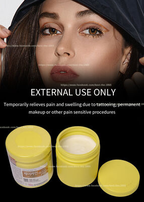 Crema anestésica para tatuajes con microagujas