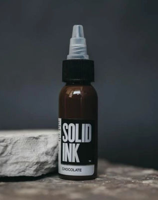 Chocolate permanente de mirada natural 30ML del vegano de la tinta del tatuaje de la tinta sólida del pigmento del maquillaje