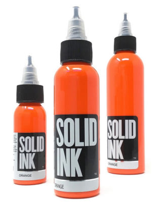 Tinta anaranjada 30ML 60ML 120ML 260ML del tatuaje del cuerpo sólido de la tinta del tatuaje del pigmento permanente puro del maquillaje