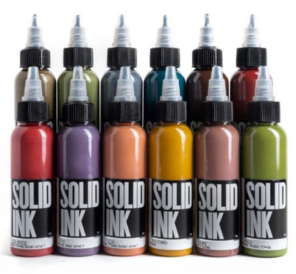 El micrófono de la tinta del tatuaje de la tinta sólida de 60ML 120ML pigmenta marrón claro