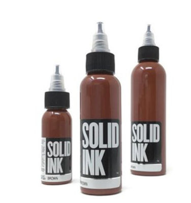 Pigmento orgánico permanente puro del tatuaje del pigmento 30ML 60ML 120ML 260ML del maquillaje de la tinta sólida del tatuaje de Brown