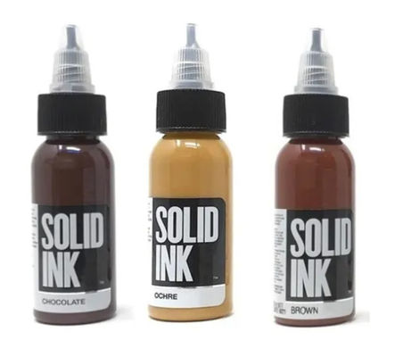 Pigmento orgánico permanente puro del tatuaje del pigmento 30ML 60ML 120ML 260ML del maquillaje de la tinta sólida del tatuaje de Brown