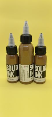El micrófono de la tinta del tatuaje de la tinta sólida de 60ML 120ML pigmenta marrón claro