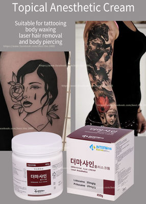 la crema tópica de la lidocaína 450G/la crema que entumece para la cara Microneedling tatúa maquillaje permanente