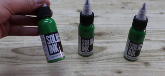Materiales vegetal puros verdes medios de la tinta del tatuaje de la tinta sólida del aerógrafo de 30ML 60ML