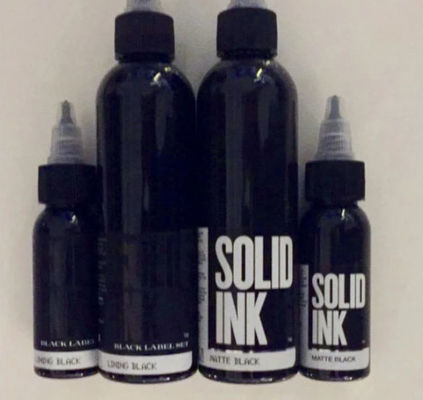 Alineación del pigmento puro temporal 120ML 260ML de la tinta del tatuaje de la tinta sólida del cuerpo negro