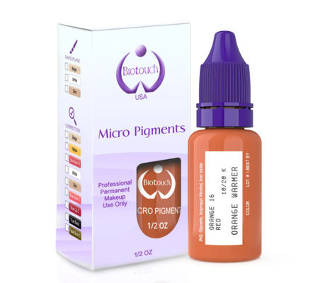 Ceja permanente de las fuentes de Microblading del maquillaje del color anaranjado del pigmento de Biotouch MicrGel polishgment que sombrea MicrGel polishgmentation