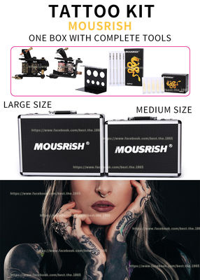 Caja del equipo MOUSRISH uno del tatuaje con talla media completa de las herramientas y de gran tamaño