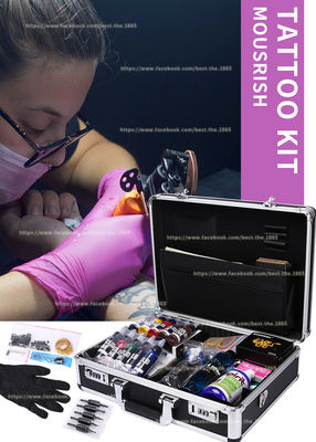 Caja del equipo MOUSRISH uno del tatuaje con talla media completa de las herramientas y de gran tamaño