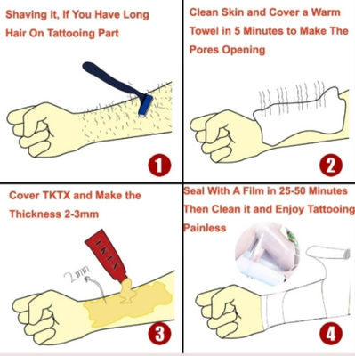 Anestésico de la crema del tatuaje posible de TKTX que entumece sin dolor para Microneedling