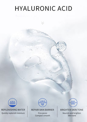 Piel apretada ácida hialurónica facial hidratante material pura de la máscara 7pcs